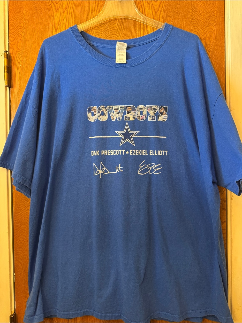 NFL Royal Blue Cowboys Graphic Tee with White Accents